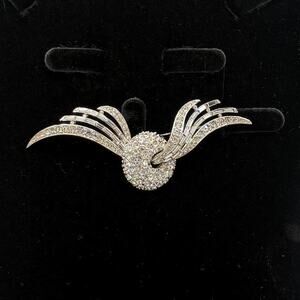 Vintage Mid-Century Radiant Rhinestone Brooch | Elegant Sparkle